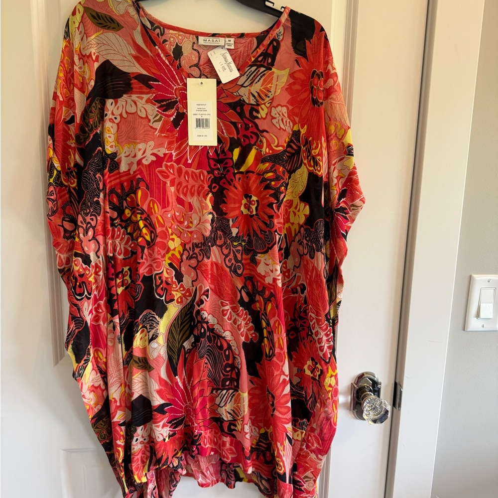 Colorful Floral Kaftan Top